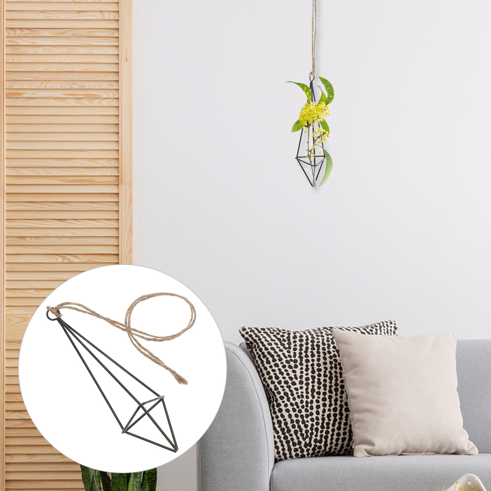 Spider Plant Hanging - حامل نباتات هوائية معلق بتصميم هندسي